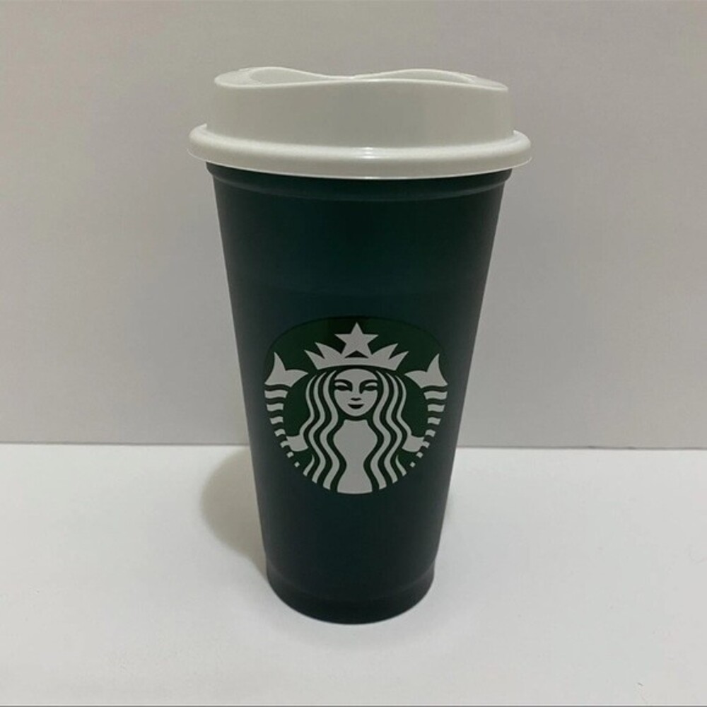 Starbucks NWOT 2020 Green Color Changing Cup Reusable Lid BPA Free16oz